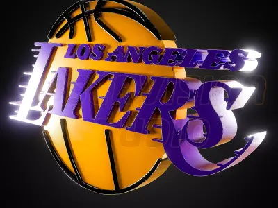 Los Angeles Lakers logo - Cinematic - 3D print 3D model