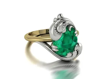 Jewelry Ring Gold 3D print model 7