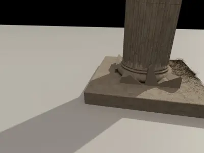 Ionic capital ruins 3D model