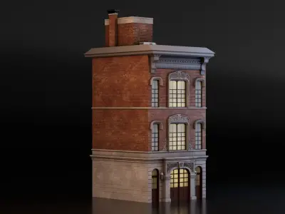 Brick Building 3D model