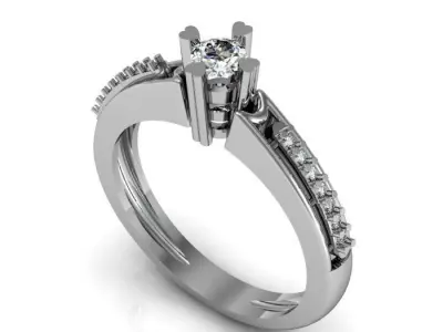 engagement ring 3D print model 36