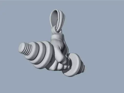 Dumbbell Pendant - Colgante Mancuerna 3D print model