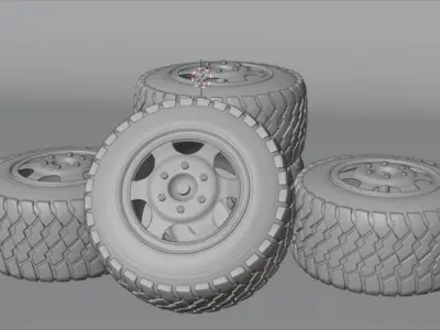 Old Rusty Tire 3D model