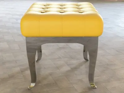 Ottoman Pouf Capitone 3D model