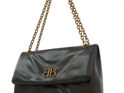Balenciaga Monaco Medium Chain Bag Black Low-poly 3D model