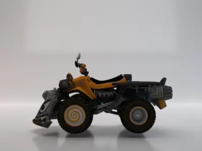 Quad ATV Low-poly 3D model