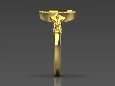 gold man ring mr0218 3D print model