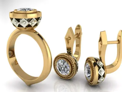 Matching  Jewelry Set 3D print model