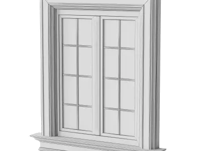 Architectural Classic Window 3D Model 5 3D model