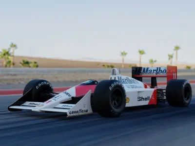 Ayrton Senna Mclaren F1 MP4 Rigged 3D model 3D model