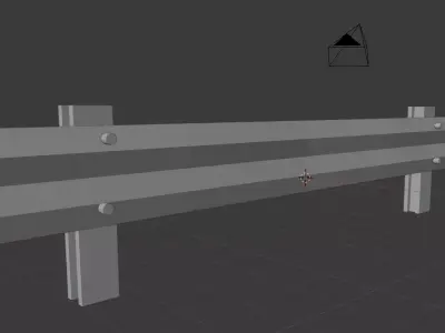 Road fence Free 3D model