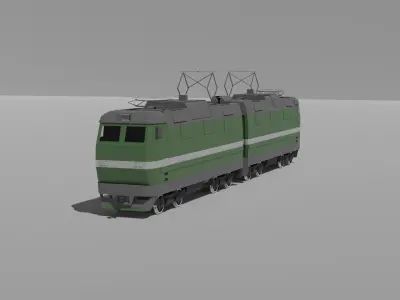 Electric locomotive HS7 Free low-poly 3D model