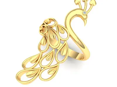 Peacock RING 3D print model