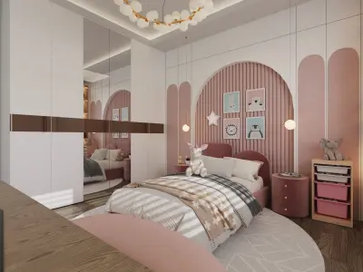 Girl Bedroom Scene  3D model