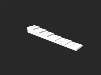 3D Ruler 3D print model