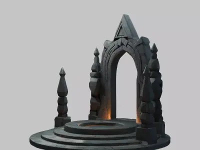 Mystical Archway Low-poly 3D model