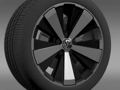 VW Beetle Turbo 2012 wheel 3D model