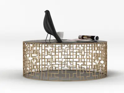 Contemporary Art Deco Sidetable 013 3D model