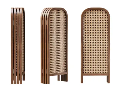 Sofia Decorative Rattan Screen  3D model