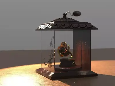 Wood Music Box Free low-poly 3D model