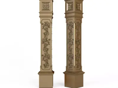 stair column for cnc 3D model