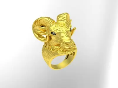 Rings Goat  3D print model