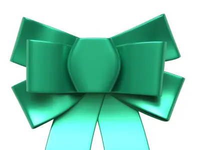 Christmas Bow Ribbon 22 Low-poly 3D model
