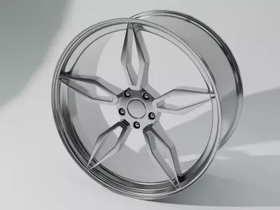 Sport Car Wheel Low-poly 3D model