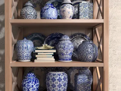 The blues Vase collections 3D model