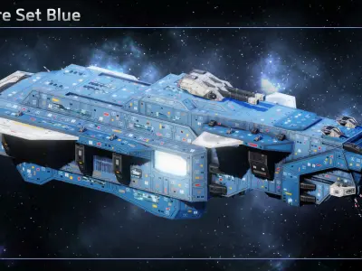 Spaceship Mothership Low-poly 3D model