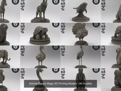 Animal Figure Mega 3D Printing Models 3D Model Collection