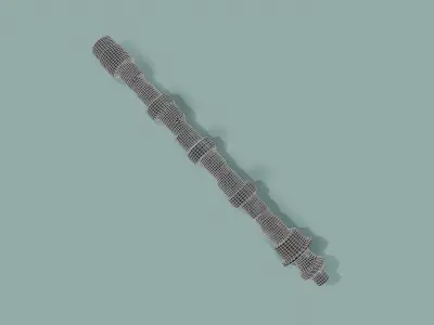 3D Scan Camshaft Low-poly 3D model