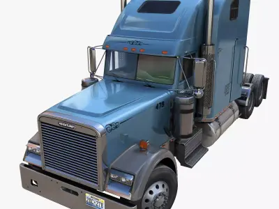 Freightliner Classic XL semitruck Low-poly 3D model