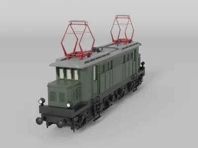 Historical German eleectric locomotive 3D model