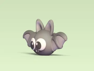 Cute Little Bat 3D print model