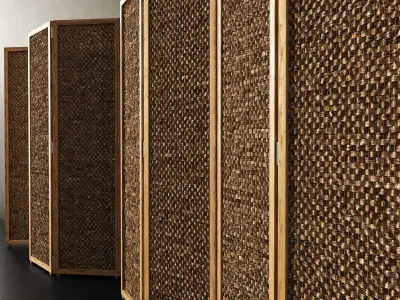 Wood screen decor n1 3D model