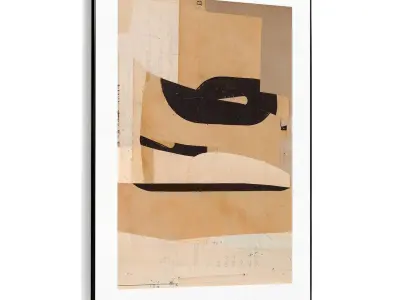 Plaster Two Photo Frame 424 Low-poly 3D model