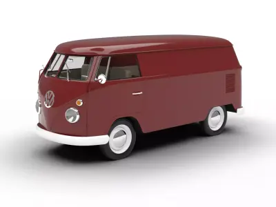 Volkswagen T1 Panel Van 1950 3d model 3D model