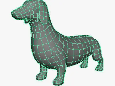 Low Poly Dachshund Low-poly 3D model