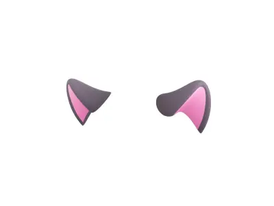 Cat Ears Low-poly 3D model