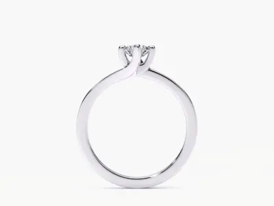 ZDR0126 diamond engagement ring in rose and gold 3D print model