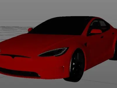 tesla plaid 2021 3D model