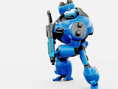 COMBAT DROID EREGON Rigged for Unreal Engine - Unity - MIXAMO  3D model
