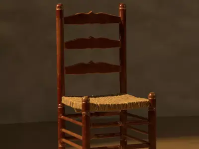 Traditional Spanish Chair 3D 3D model