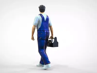 N9 Mechanic carrying a toolbox 3D print model