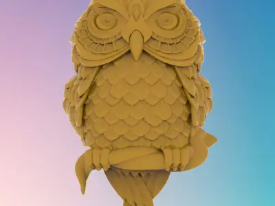 Owl 3 3D MODEL STL FILE FOR CNC ROUTER LASER 3D print model