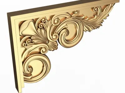 Stair Brackets 02 Low-poly 3D model
