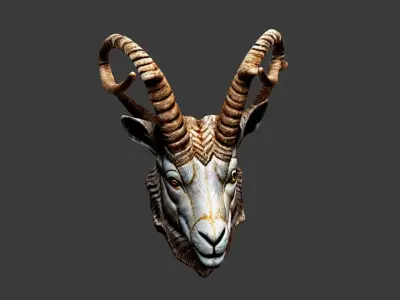 Animal Head Low-poly 3D model