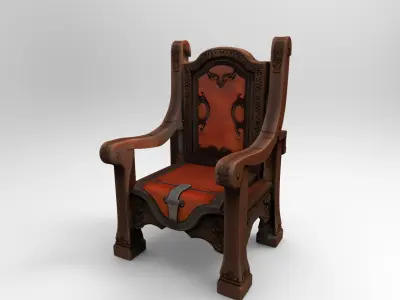 medieval chair 3 3D print model