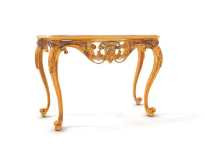 Baroque Gold Console Table model pack Low-poly 3D model